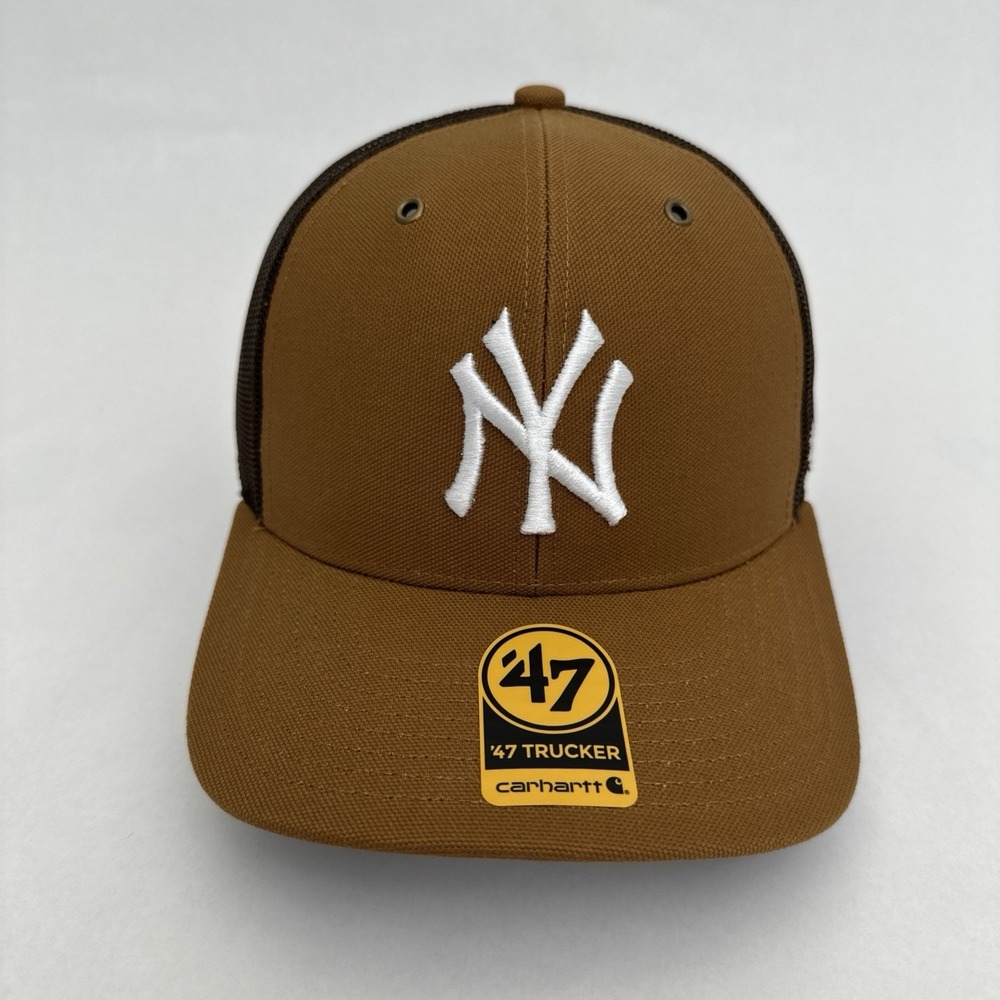 Carhartt New York Yankees x '47 Brown Trucker Adjustable Hat MLB